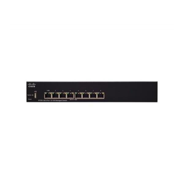 Коммутатор Cisco SF350-08 Управляемый 8-ports, SF350-08-K9-EU