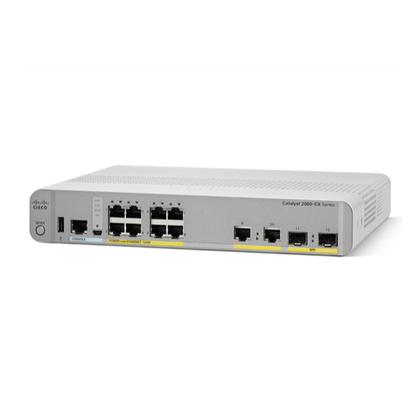 Коммутатор Cisco WS-C2960CX-8PC-L 8-PoE Управляемый 12-ports, WS-C2960CX-8PC-L