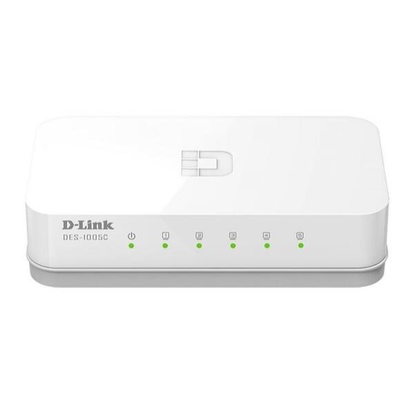 D-Link DES-1005C неуправляемый коммутатор с 5 портами 10/100Base-TX