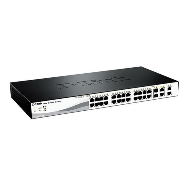 D-Link DES-1210-28P Настраиваемый L2 коммутатор с 24 портами 10/100Base-TX, 2 портами 10/100/1000Base-T и 2 комбо-портами 100/1000Base-T/SFP