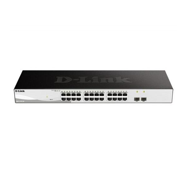 D-Link DGS-1210-26 настраиваемый коммутатор WebSmart с 24 портами 10/100/1000Base-T и 2 портами 1000Base-X SFP