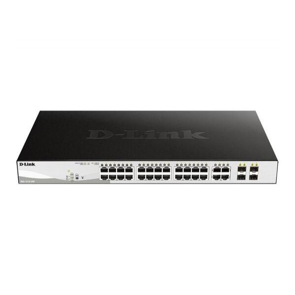 Коммутатор D-Link DGS-1210-28P настраиваемый коммутатор WebSmart с 24 портами 10/100/1000Base-T и 4 комбо-портами 100/1000Base-T/SFP