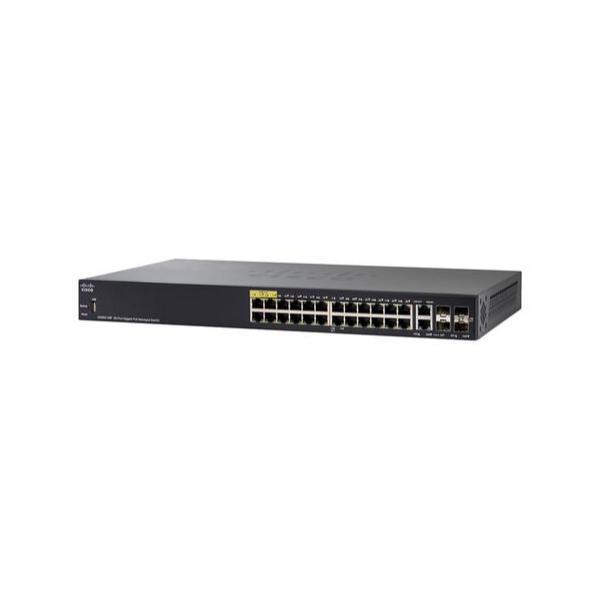 Коммутатор Cisco SG350-28P 24-PoE Управляемый 28-ports, SG350-28P-K9-EU