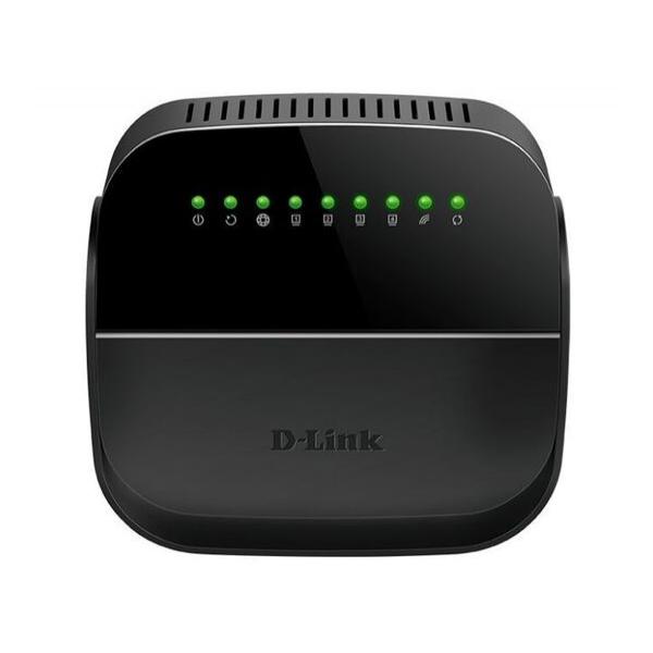 Роутер беспроводной D-Link DSL-2740U/R1A ADSL черный