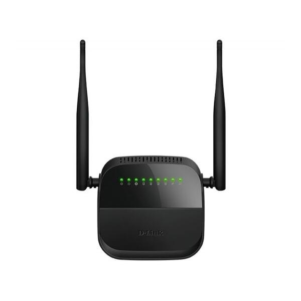 Роутер беспроводной D-Link DSL-2750U (DSL-2750U/R1A) ADSL черный