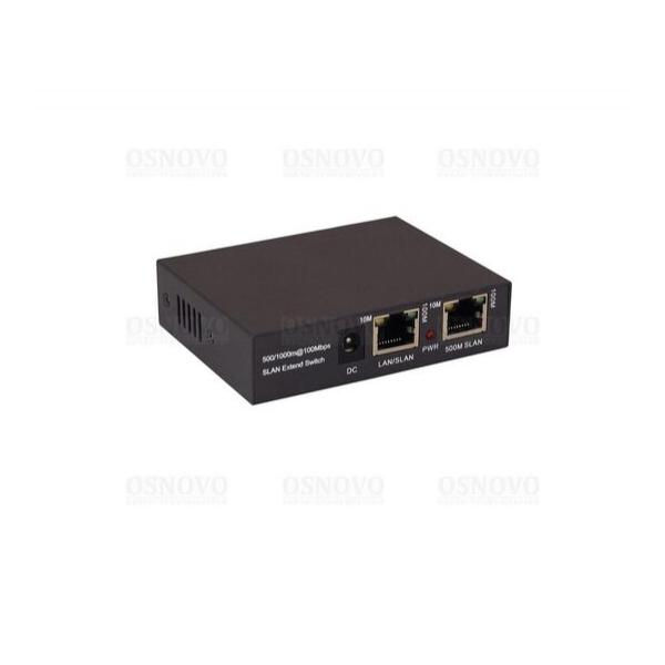 Удлинитель Ethernet OSNOVO E-IP1(800m). Устанавливается между двумя TR-IP1(800m)