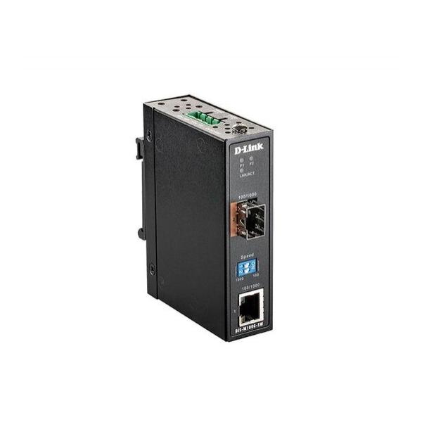 Промышленный медиаконвертер D-Link DIS-M100G-SW/A1A с 1 портом 100/1000Base-T и 1 портом 100/1000Base-X SFP