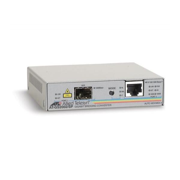 Медиаконвертер Allied Telesis 1000Base-T-1000Base-X RJ-45-SFP, AT-GS2002/SP-YY