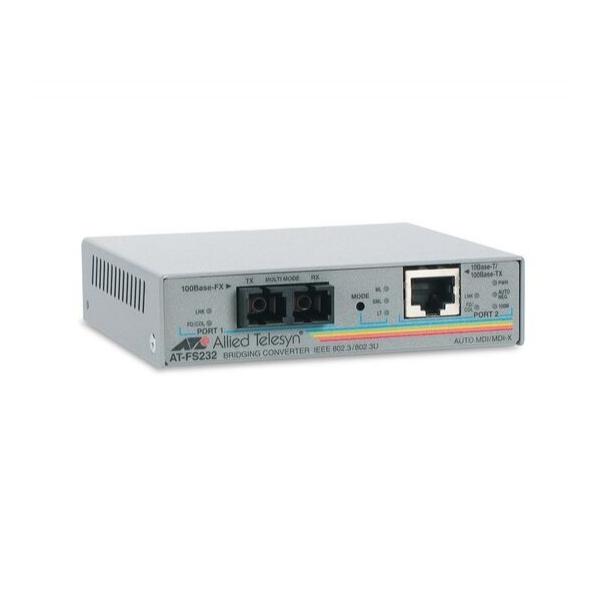 Медиаконвертер Allied Telesis 100Base-TX-100Base-FX RJ-45-SC, AT-FS232/1-60