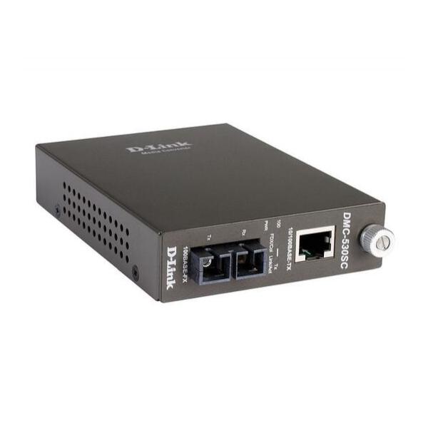 D-Link DMC-530SC Медиаконвертер 100BASE-TX по витой паре в 100BASE-FX по одномодовому волокну 30 км, SC