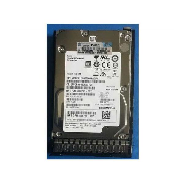 Жесткий диск для сервера Hewlett Packard Enterprise 900 ГБ SAS 2.5" 15000об/мин, 12Gb/s, 870798-001