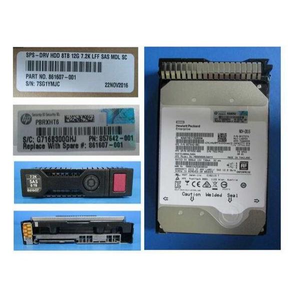 Жесткий диск для сервера Hewlett Packard Enterprise 8 ТБ SAS 3.5" 7200об/мин, 12Gb/s, 861607-001