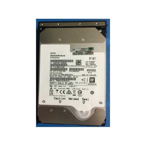 Жесткий диск для сервера Hewlett Packard Enterprise 12 ТБ SAS 3.5" 7200об/мин, 12Gb/s, 882398-001