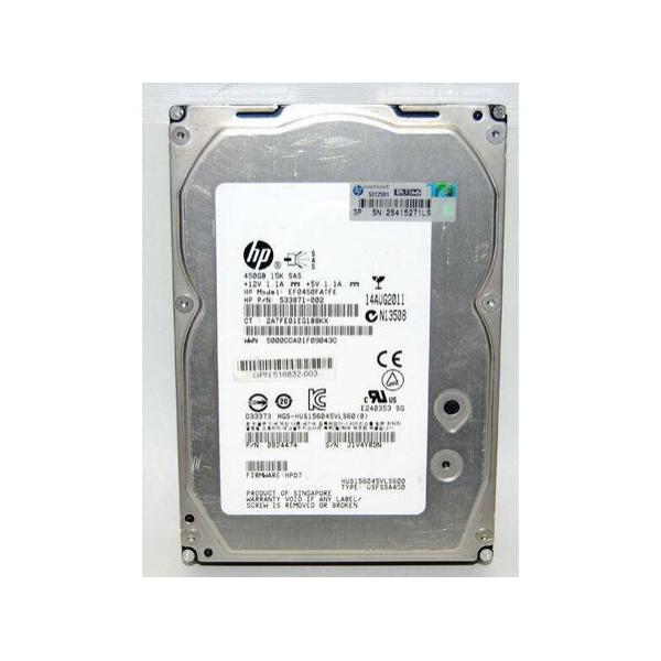 Жесткий диск для сервера Hewlett Packard Enterprise 450 ГБ SAS 3.5" 15000об/мин, 6Gb/s, 516832-003