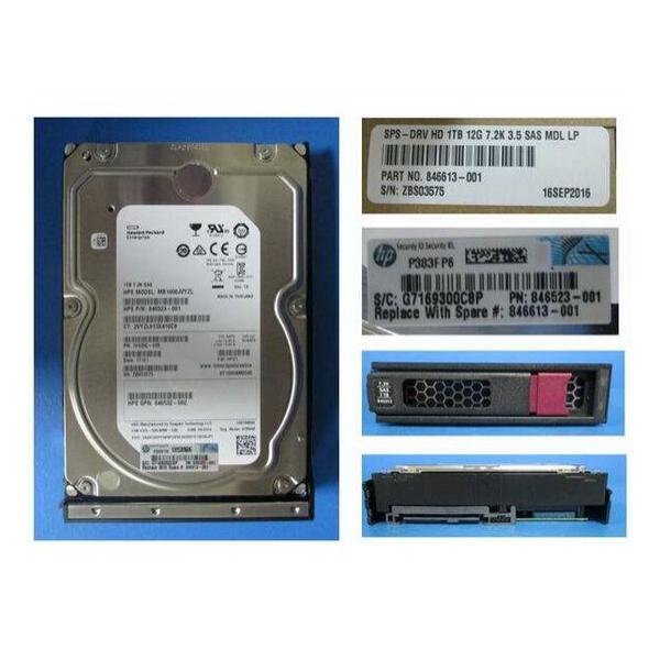 Жесткий диск для сервера Hewlett Packard Enterprise 1 ТБ SAS 3.5" 7200об/мин, 12Gb/s, 845532-002