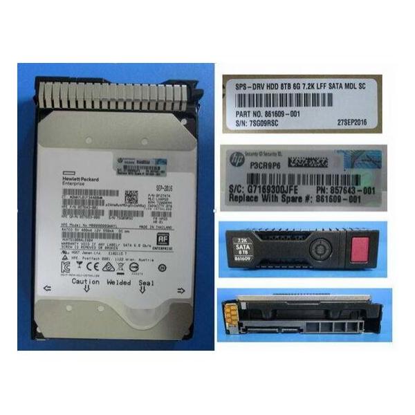 Жесткий диск для сервера Hewlett Packard Enterprise 8 ТБ SATA 3.5" 7200об/мин, 6Gb/s, 861609-001