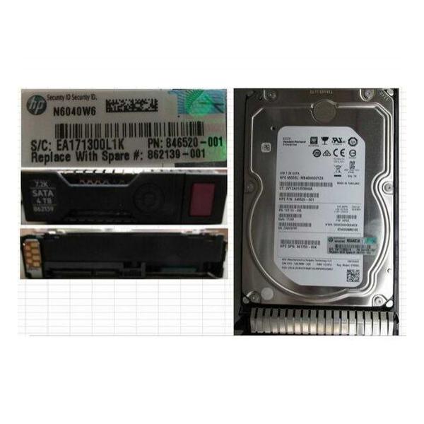 Жесткий диск для сервера Hewlett Packard Enterprise 4 ТБ SATA 3.5" 7200об/мин, 6Gb/s, 862139-001