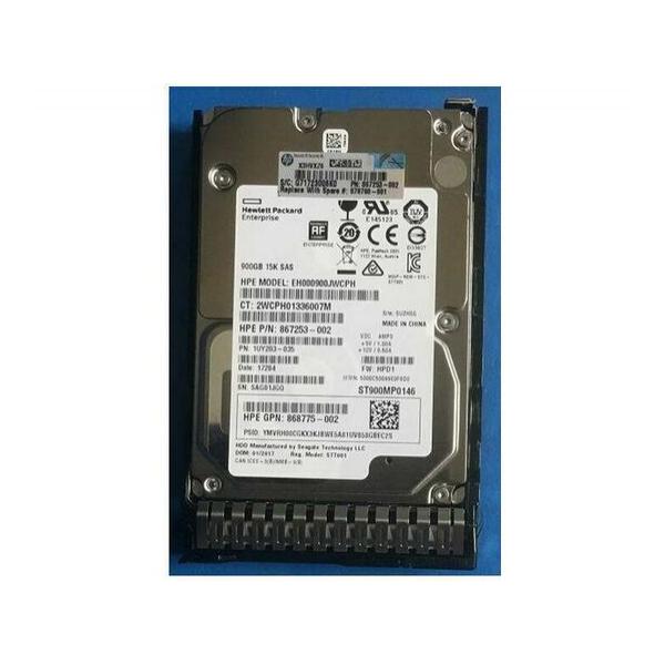 Жесткий диск для сервера Hewlett Packard Enterprise 900 ГБ SAS 2.5" 15000об/мин, 12Gb/s, 868775-002