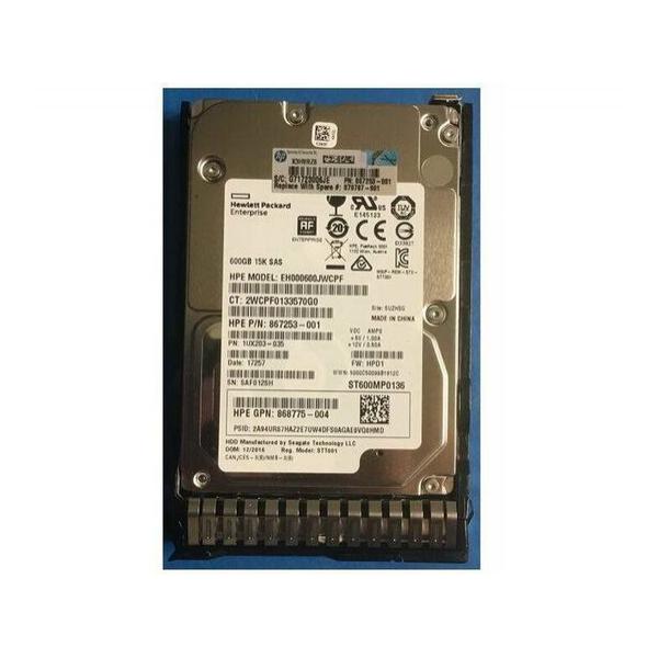 Жесткий диск для сервера Hewlett Packard Enterprise 600 ГБ SAS 2.5" 15000об/мин, 12Gb/s, 868775-004