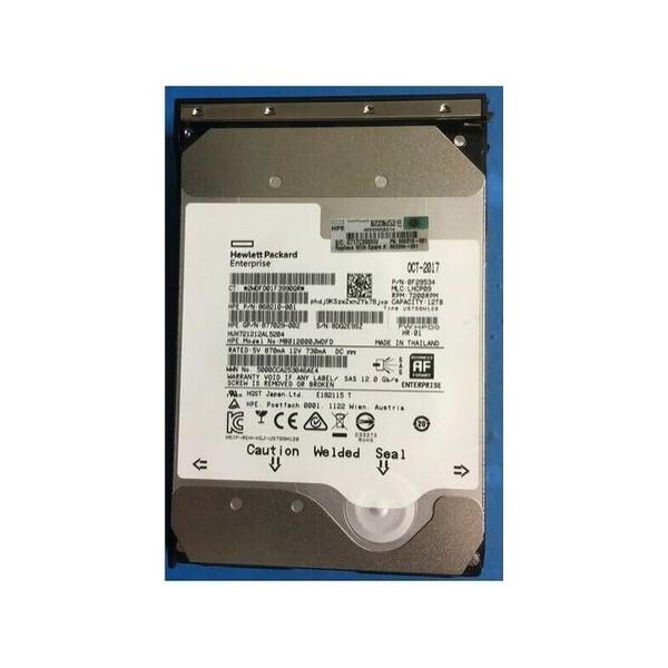 Жесткий диск для сервера Hewlett Packard Enterprise 12 ТБ SAS 3.5" 7200об/мин, 12Gb/s, 877029-002