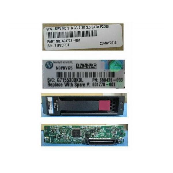 Жесткий диск для сервера Hewlett Packard Enterprise 2 ТБ SATA 3.5" 7200об/мин, 3Gb/s, 601778-001