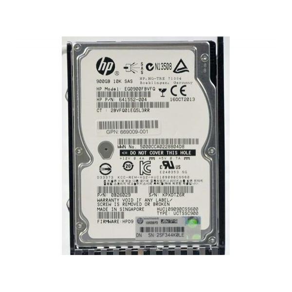 Жесткий диск для сервера Hewlett Packard Enterprise 900 ГБ SAS 2.5" 10000об/мин, 6Gb/s, 641552-004