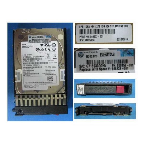 Жесткий диск для сервера Hewlett Packard Enterprise 1.2 ТБ SAS 2.5" 10000об/мин, 12Gb/s, 868152-001