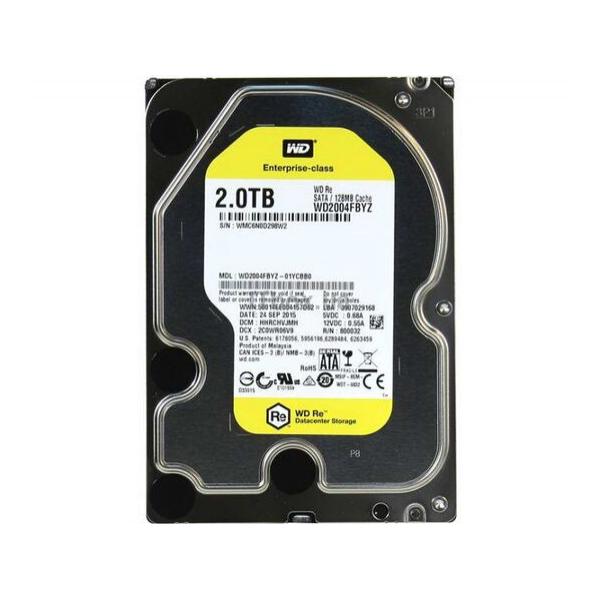 Жесткий диск для сервера WD 2ТБ SATA 3.5" 7200 об/мин, 6 Gb/s, WD2004FBYZ