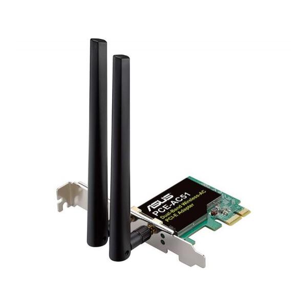 Сетевая карта Asus PCE-AC51 WiFi AC 433 Мб/с, Low profile, PCE-AC51