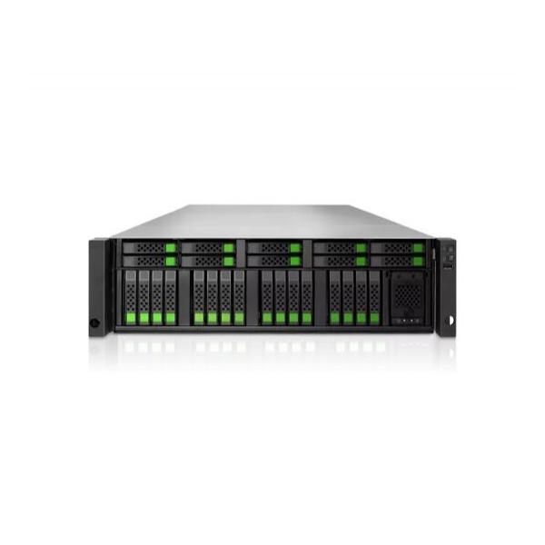 СХД QSAN XF3126D на базе All-NVMe flash, 3U, Dual-controller, Intel Xeon 64-bit, 32GB DDR4, 2 iSCSI порта 10GbE SFP+, 26 слотов 2,5", USB, 1 порт 1GbE RJ45, 2 iSCSI порта 10GbE RJ45, U.2 Dual-port NVMe SSD, 2 БП, SD43D800 х 13