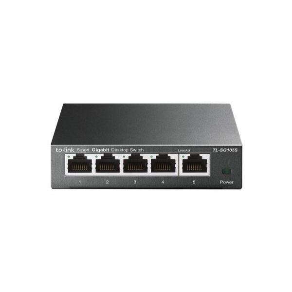 Настольный коммутатор TP-Link TL-SG105S с 5 портами 10/100/1000 Мбит/с