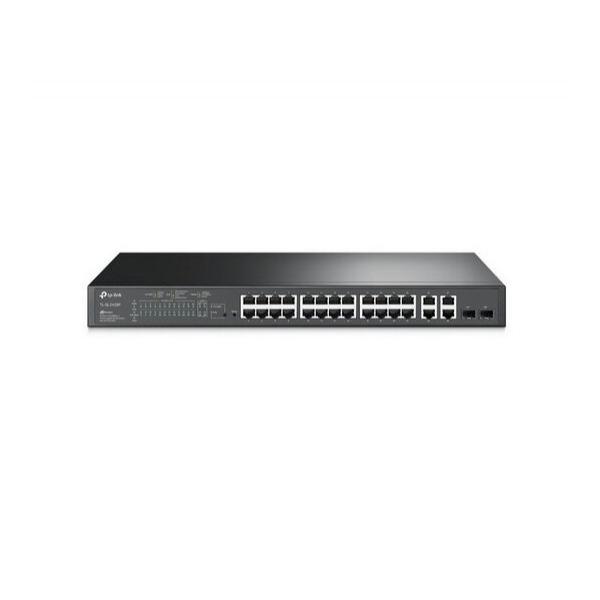 Коммутатор TP-Link TL-SL2428P JetStream Smart с 24 портами RJ45 10/100 Мбит/с, 4 гигабитными портами RJ45 и 2 комбинированными гигабитными портами RJ45/SFP