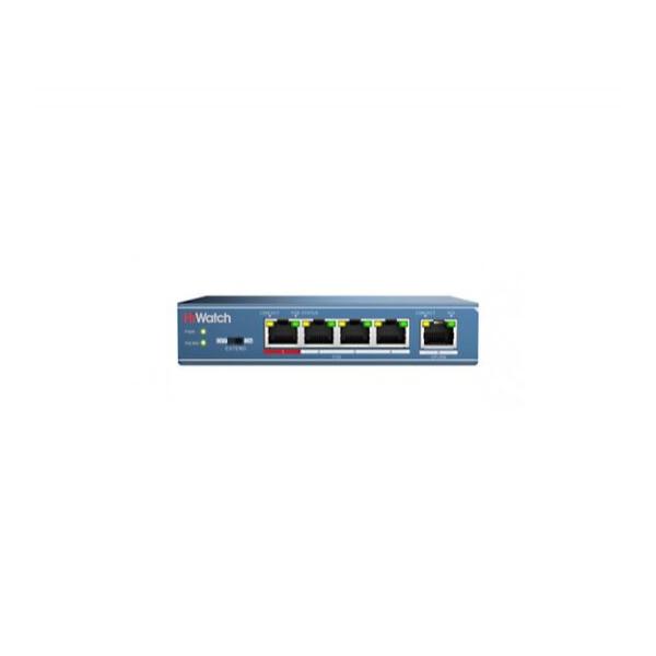 Коммутатор HIKVISION HiWatch DS-S504P 4-PoE Неуправляемый 4-ports, DS-S504P