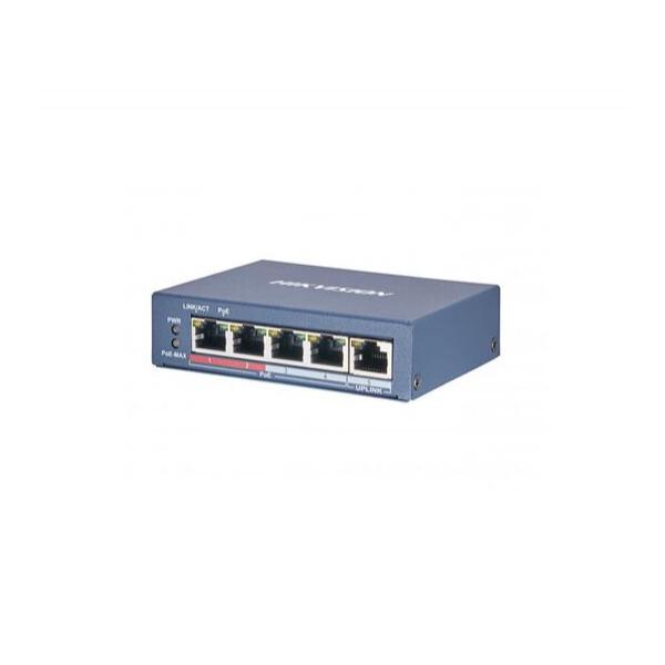 Коммутатор HIKVISION DS-3E0105P-E(B) 4-PoE Неуправляемый 5-ports, DS-3E0105P-E(B)