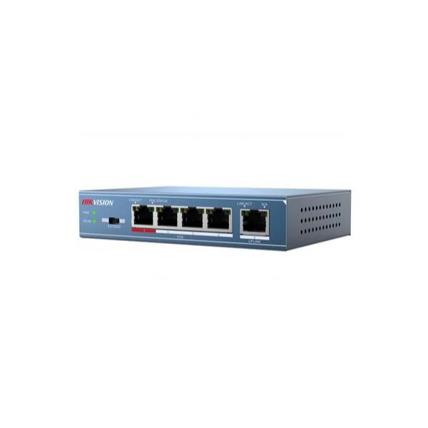 Коммутатор HIKVISION DS-3E0105P-E 4-PoE Неуправляемый 5-ports, DS-3E0105P-E