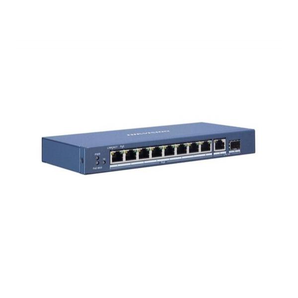 Коммутатор HIKVISION DS-3E0510P-E/M 8-PoE Неуправляемый 10-ports, DS-3E0510P-E/M