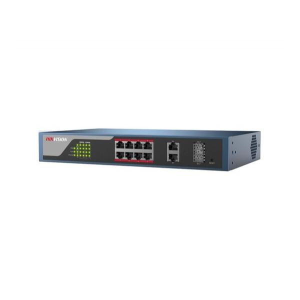 Коммутатор HIKVISION DS-3E1310P-E 8-PoE Smart 10-ports, DS-3E1310P-E