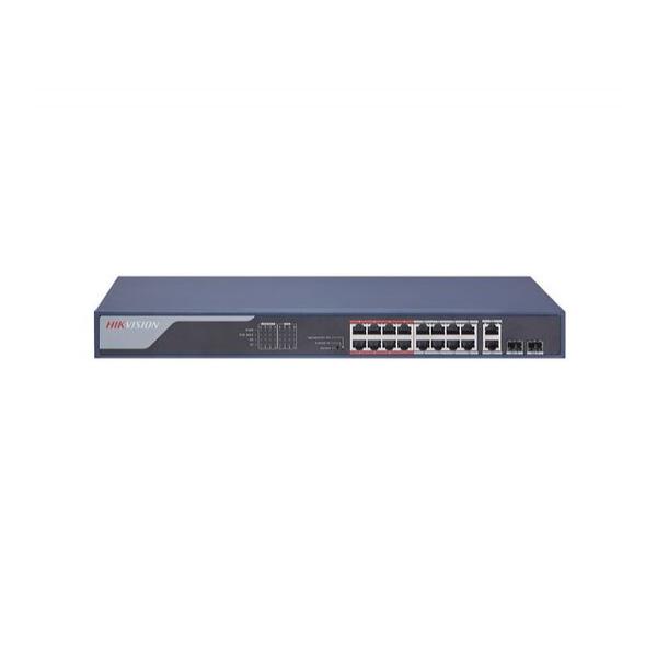 Коммутатор HIKVISION DS-3E0318P-E(B) неуправляемый PoE-коммутатор