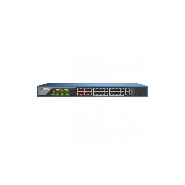 Коммутатор HIKVISION DS-3E0326P-E(B) 24-PoE Неуправляемый 26-ports, DS-3E0326P-E(B)