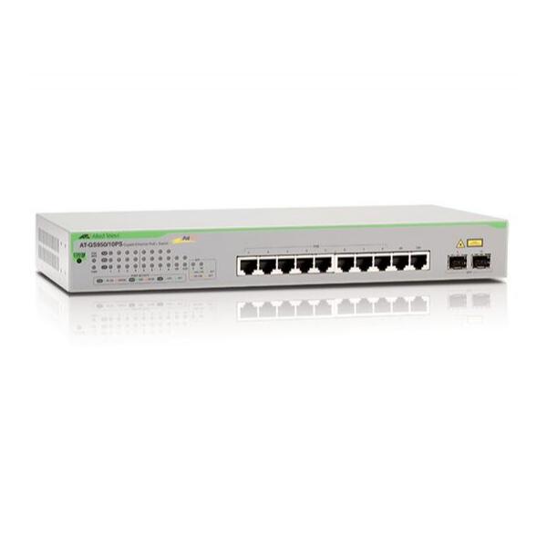 Коммутатор Allied Telesis GS950/10PS 10-PoE Smart 10-ports, AT-GS950/10PS-50