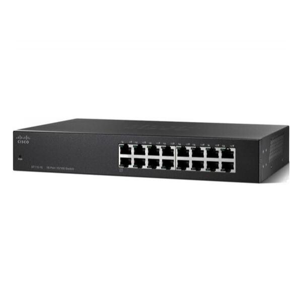 Коммутатор Cisco SF110-16 Неуправляемый 16-ports, SF110-16-EU