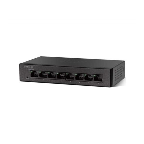 Коммутатор Cisco SF110D-08 Неуправляемый 8-ports, SF110D-08-EU