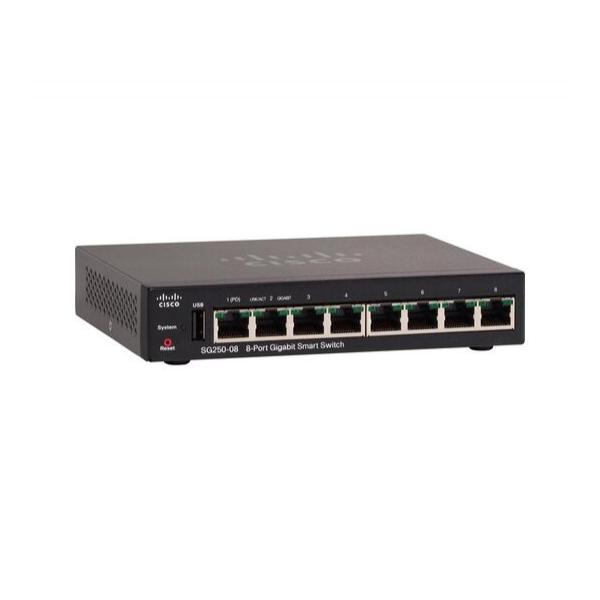 Коммутатор Cisco SG250-08 Smart 8-ports, SG250-08-K9-EU