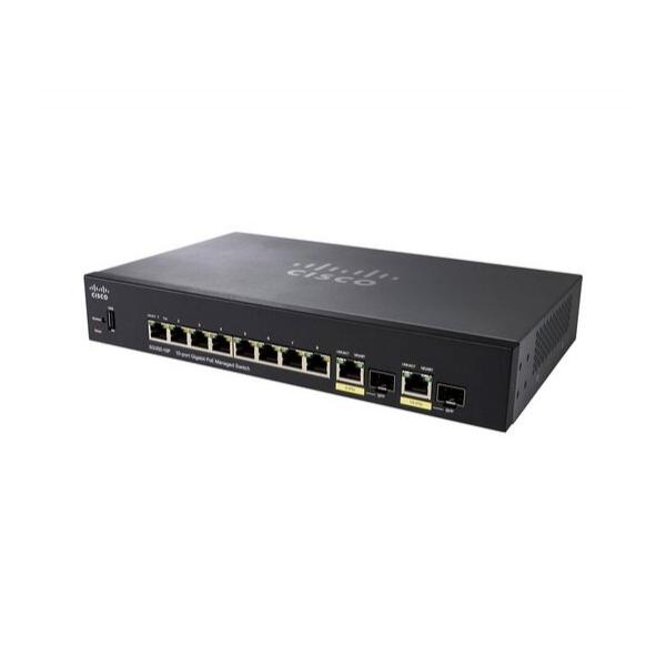 Коммутатор Cisco SG350-10P 8-PoE Управляемый 10-ports, SG350-10P-K9-EU