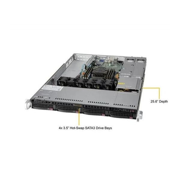 Сервер Supermicro SYS-5019P-WTR-S1 Intel Xeon Silver 4215R, 64GB RDIMM, LSI 9361-8i, 4x2.5", 1x480GB SSD + 4x600GB HDD SAS 15k, 2x10GbE, 2x500W, Rack 1U