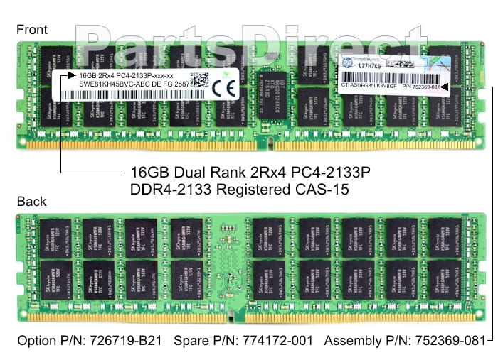 P07642-B21 HP DL325 G10+ 16 ГБ двухранговой памяти PC4-25600 DDR4 SDRAM DIMM комплект (1x16 ГБ)