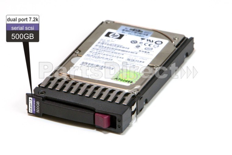 507610-B21 HP 500 ГБ 3G (3 Гбит/с) SAS 7.2K 2.5" (SFF) двухпортовый (DP) жесткий диск Midline (MDL) с возможностью горячей замены