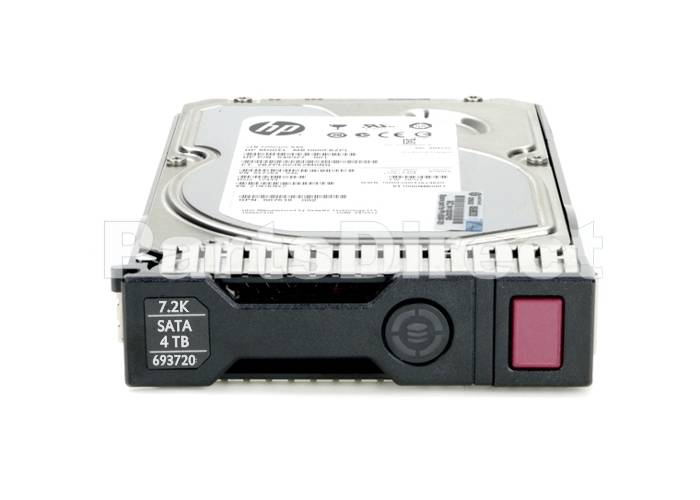 693720-001 HP 4 ТБ 6G (6 Гбит/с) с возможностью горячей замены Serial ATA SATA SmartDrive 3,5" LFF 7,2 тыс. об/мин Midline MDL жесткий диск